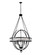 Arkansas Six Light Chandelier in Black (401|9957P30-6-101) Arkansas Six Light Chandelier in Black (401|9957P30-6-101)
