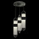 Bond LED Pendant in Black/Silver (48|925340-12ST)