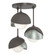 Brooklyn Three Light Semi-Flush Mount in Dark Smoke (39|121374-SKT-07-82-GG0711)
