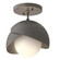 Brooklyn One Light Semi-Flush Mount in Dark Smoke (39|121377-SKT-07-20-GG0711)