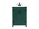 Grant Single Bathroom Vanity in Green (173|VF90224MGN)