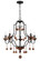 Colonial Charm Five Light Chandelier in Old World Bronze W/Walnut Acce (7|2665-723)