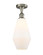 Ballston LED Semi-Flush Mount in Brushed Satin Nickel (405|516-1C-SN-G651-7-LED)