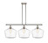 Ballston Three Light Island Pendant in Polished Nickel (405|516-3I-PN-G654-12)