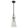 Saugus One Light Pendant in Black With Antique Brass (52|21562)