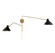 Two Light Wall Sconce in Matte Black with Natural Brass (446|M90088MBKNB)