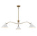 Three Light Pendant in White with Natural Brass (446|M7019WHNB)