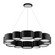 Opal 12 Light Chandelier in Soft Black With Stainless Steel (68|393-30-SBK/SS)