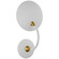 Keira LED Wall Sconce in Matte White and Hand-Rubbed Antique Brass (268|TOB 2780WHT/HAB)