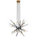 Stellar LED Chandelier in Matte Black and Antique Brass (268|CHC 5605BLK)