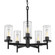 Winslett BLK Five Light Chandelier in Matte Black (62|7011-5 BLK-CLR)