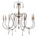 Arabella Eight Light Chandelier in washed white and gold (374|H8101-8)