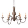 Dorotea Six Light Chandelier in Chopped Grey (374|H6103-6)