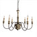 Geovanna Six Light Chandelier in Rustic Bronze With Gold (374|H5107-6)
