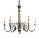 Teresina Six Light Chandelier in Creamy White With Smoked Gold (374|H5103-6)