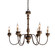 Genevra Six Light Chandelier in Chipped Black With Gold (374|H5102-6)