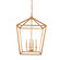 Antea Four Light Chandelier in Hammered Iron With Brushed Gold (374|H21131-4GD)