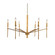 Aurore Six Light Chandelier in Hammered Autique Gold (374|H20103-6GD)