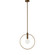 Canolo One Light Pendant in Beaufort Brass & Matte Black (508|KPN0131S-1)