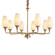 Vipiteno Eight Light Chandelier in Rembrandt brass (508|KCH0111-8ANB)