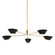 Sacramento Five Light Chandelier in Patina Brass/Soft Black (67|F8163-PBR/SBK)