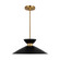 Heath One Light Pendant in Midnight Black and Burnished Brass (454|EP1231MBKBBS)