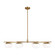 Lune Eight Light Chandelier in Burnished Brass (454|EC1258BBS)