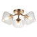 Novo Three Light Ceiling Mount in Aged Gold Brass (423|X81743AGCL)