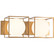 Squircle Two Light Wall Sconce in Aged Gold Brass (423|S03802AG)