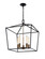 Scatola Five Light Chandelier in Rusty Black & Aged Gold Brass Accents (423|C61705RB)