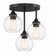 Glenda Three Light Semi Flush Mount in Flat Black (46|56253-FB)