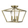 Devone Three Light Semi-Flush Mount in Antique Brass (107|49430-01)