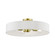 Venlo Four Light Semi-Flush Mount in Satin Brass w/Shiny White (107|46928-12)