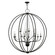 Arabella 12 Light Foyer Chandelier in Black w/Brushed Nickel Finish Candles (107|40919-04)