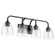 Enclave Four Light Vanity in Matte Black w/ Clear/Seeded (19|5059-4-259)