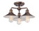 Newbury Station Three Light Semi-Flush Mount in Old Satin Brass (43|85411-OSB)