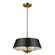 Luella Three Light Pendant/Semi Flush in Black (12|52542BK)