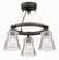 Graham Avenue Three Light Semi Flush Mount in Smoked Iron And Brushed Nickel (7|2735-709)