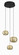 Halo LED Mini Pendant in Coal And Brushed Gold (42|P5473-884-L)