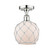 Edison One Light Semi-Flush Mount in Polished Chrome (405|616-1F-PC-G121-8RW)