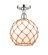 Edison One Light Semi-Flush Mount in Polished Chrome (405|616-1F-PC-G121-10RB)