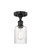 Edison One Light Semi-Flush Mount in Matte Black (405|616-1F-BK-G342)