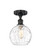 Edison One Light Semi-Flush Mount in Matte Black (405|616-1F-BK-G1215-8)