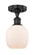 Edison One Light Semi-Flush Mount in Matte Black (405|616-1F-BK-G101)