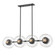 Kert Eight Light Island Pendant in Black Brass (70|9450-BBR)