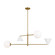 Cosmo Four Light Chandelier in Matte White and Burnished Brass (454|AEC1094MWTBBS)