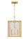 Erro Four Light Pendant in Burnished Brass (454|AC1134BBS)