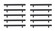 Dior Bar Pull Multipack (set of 10) in Matte Black (173|PL402-6-MB-10PK)