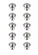 Kadea Knob Multipack (Set of 10) in Brushed Nickel (173|KB2008-NK-10PK)