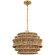 Antigua LED Chandelier in Antique-Burnished Brass and Natural Abaca (268|CHC 5015AB/NAB)